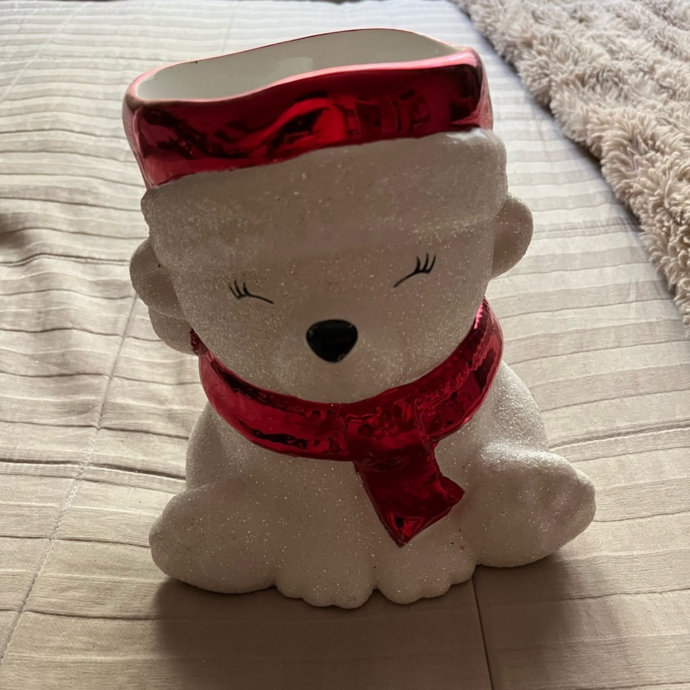 Bath & Body Works Santa Bear 3-wick holder